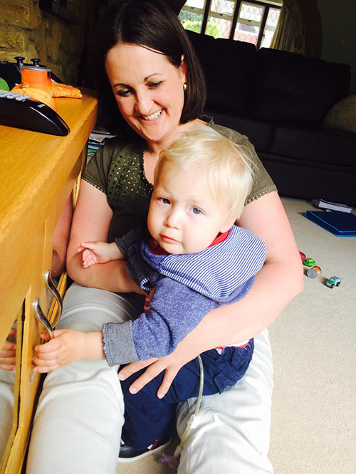 Boy Sitting On Legs